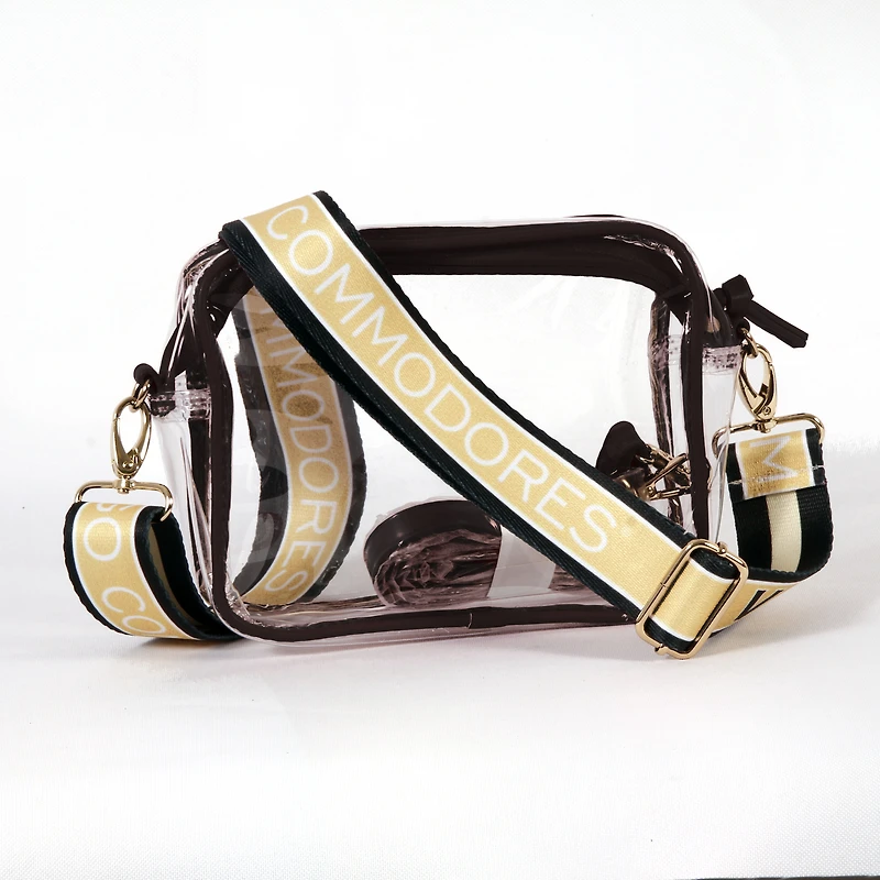 Women's Vanderbilt Commodores Hailey Clear Purse with Logo Strap