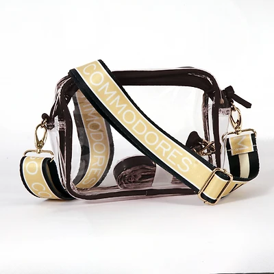 Women's Vanderbilt Commodores Hailey Clear Purse with Logo Strap