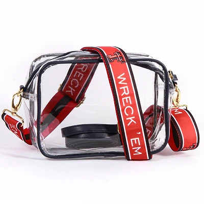 Women's Texas Tech Red Raiders Hailey Clear Purse with Logo Strap