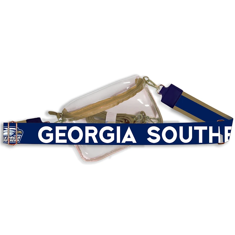 Women's Georgia Southern Eagles Hailey Clear Purse with Logo Strap