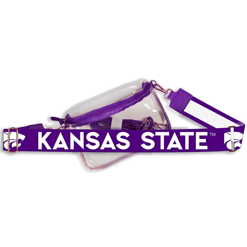Women's Kansas State Wildcats Hailey Clear Purse with Logo Strap