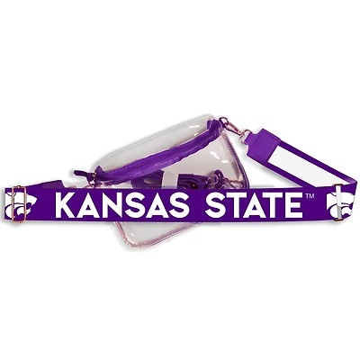 Women's Kansas State Wildcats Hailey Clear Purse with Logo Strap