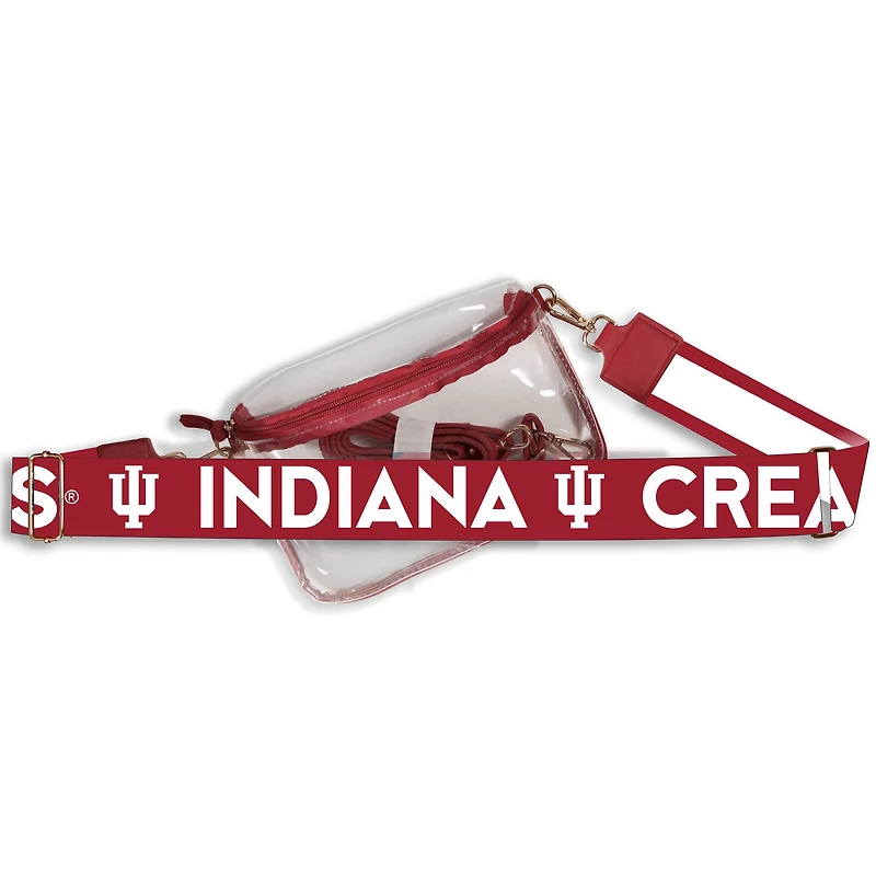 Women's Indiana Hoosiers Hailey Clear Purse with Logo Strap