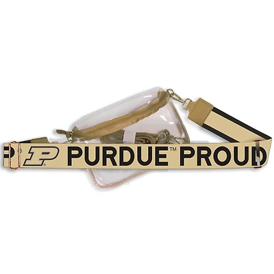 Women's Purdue Boilermakers Hailey Clear Purse with Logo Strap