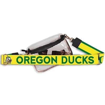 Women's Oregon Ducks Hailey Clear Purse with Logo Strap
