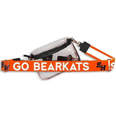Women's Sam Houston State Bearkats Hailey Clear Purse with Logo Strap