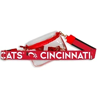 Women's Cincinnati Bearcats Hailey Clear Purse with Logo Strap