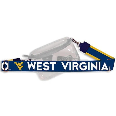 Women's West Virginia Mountaineers Hailey Clear Purse with Logo Strap