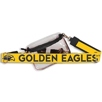 Women's Southern Miss Golden Eagles Hailey Clear Purse with Logo Strap
