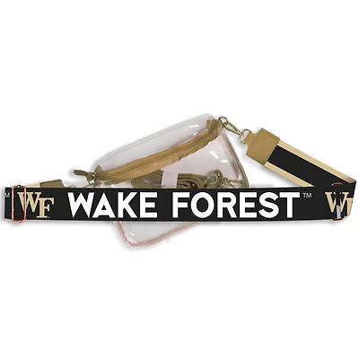Women's Wake Forest Demon Deacons Hailey Clear Purse with Logo Strap