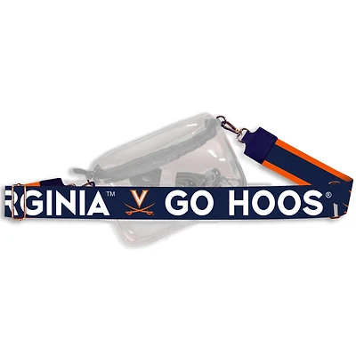 Women's Virginia Cavaliers Hailey Clear Purse with Logo Strap
