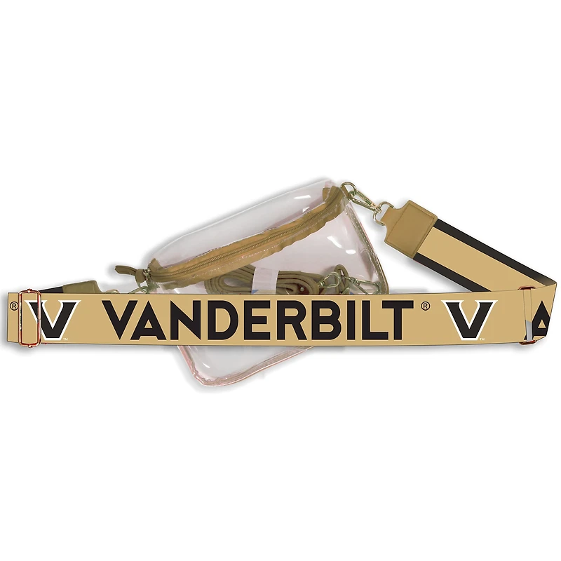 Women's Vanderbilt Commodores Hailey Clear Purse with Logo Strap