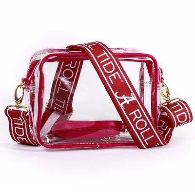 Women's Alabama Crimson Tide Hailey Clear Purse with Logo Strap
