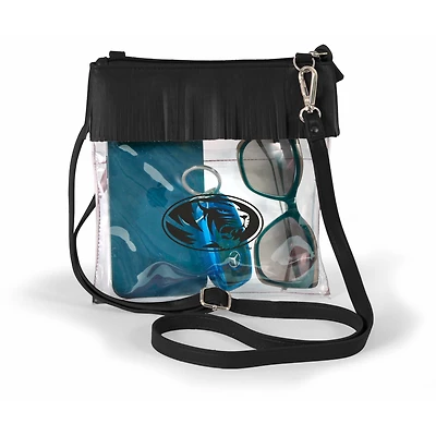 Women's Black Missouri Tigers Judyann Clear Crossbody with Fringe