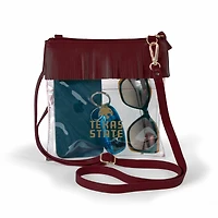 Women's Maroon Texas State Bobcats Judyann Clear Crossbody with Fringe