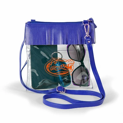 Women's Royal Florida Gators Judyann Clear Crossbody with Fringe