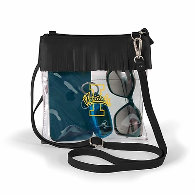 Women's Black Idaho Vandals Judyann Clear Crossbody with Fringe