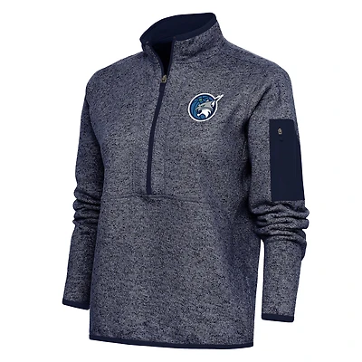Women's Antigua Heather Navy Minnesota Lynx Fortune Half-Zip Jacket