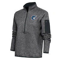 Women's Antigua Heather Charcoal Minnesota Lynx Fortune Half-Zip Jacket
