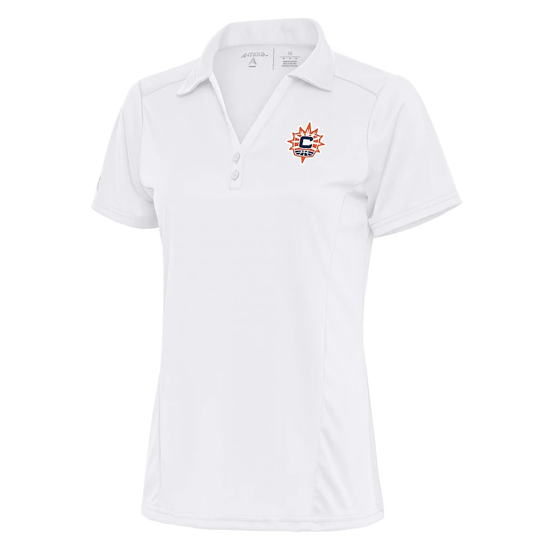 Women's Antigua White Connecticut Sun Tribute Polo