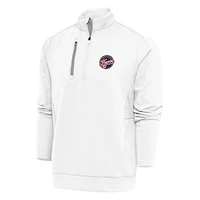 Men's Antigua White Indiana Fever  Generation Quarter-Zip Jacket