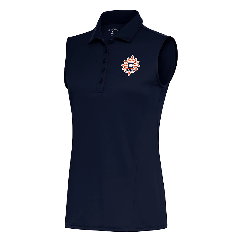 Women's Antigua Navy Connecticut Sun Tribute Sleeveless Polo