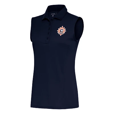 Women's Antigua Navy Connecticut Sun Tribute Sleeveless Polo