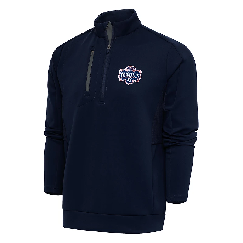 Men's Antigua Navy Washington Mystics Big & Tall Generation Quarter-Zip Jacket