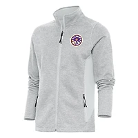 Women's Antigua Gray Los Angeles Sparks Course Full-Zip Jacket