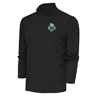 Men's Antigua Charcoal New York Liberty Tribute Quarter-Zip Jacket