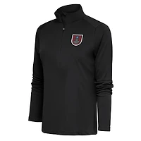 Women's Antigua Charcoal Atlanta Dream Tribute Half-Zip Jacket