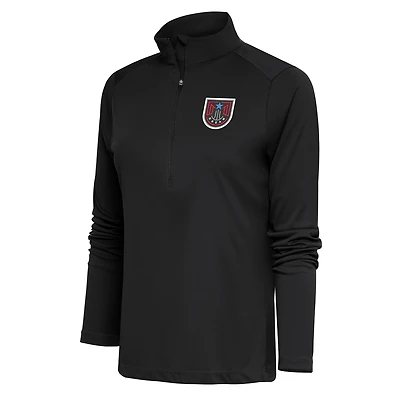 Women's Antigua Charcoal Atlanta Dream Tribute Half-Zip Jacket