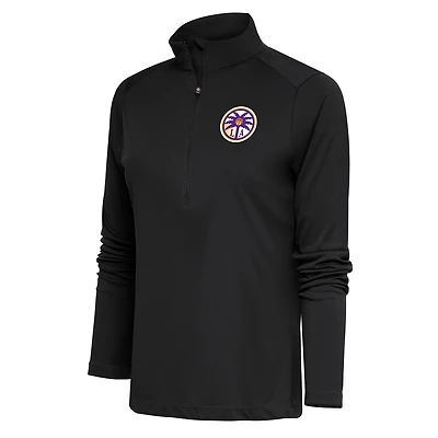 Women's Antigua Charcoal Los Angeles Sparks Tribute Half-Zip Jacket