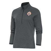 Women's Antigua Heather Charcoal Connecticut Sun Epic Half-Zip Jacket