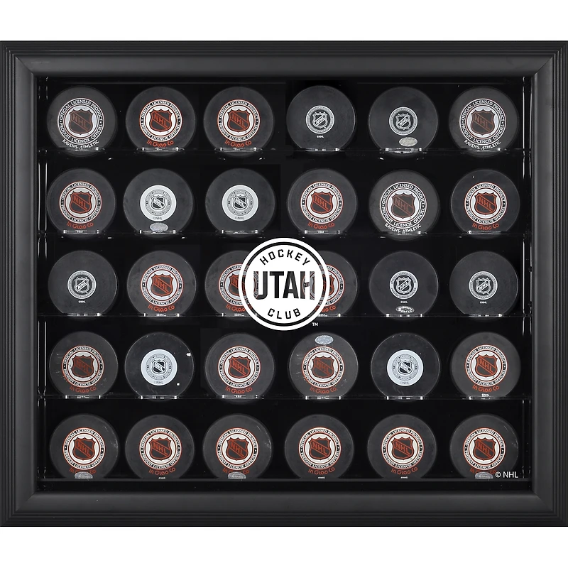 NHL Utah 30-Puck Black Display Case