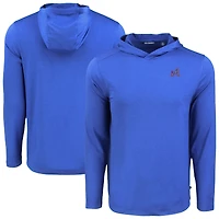 Men's Cutter & Buck Atlanta Braves Coastline Epic Comfort Recycled Eco Hoodie Long Sleeve T-Shirt