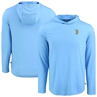 Men's Cutter & Buck Powder Blue Boston Red Sox Coastline Epic Comfort Recycled Eco Hoodie Long Sleeve T-Shirt