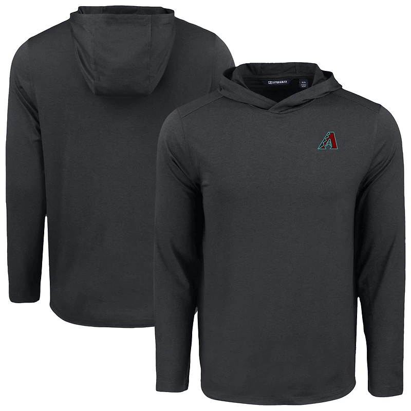 Men's Cutter & Buck Black Arizona Diamondbacks Coastline Epic Comfort Recycled Eco Hoodie Long Sleeve T-Shirt