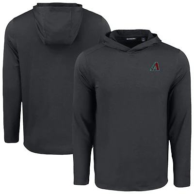 Men's Cutter & Buck Black Arizona Diamondbacks Coastline Epic Comfort Recycled Eco Hoodie Long Sleeve T-Shirt