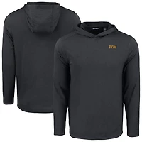 Men's Cutter & Buck Black Pittsburgh Pirates Coastline Epic Comfort Recycled Eco Hoodie Long Sleeve T-Shirt