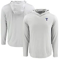Men's Cutter & Buck Texas Rangers Coastline Epic Comfort Recycled Eco Hoodie Long Sleeve T-Shirt
