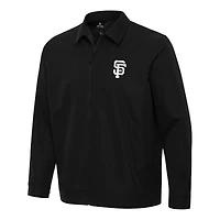 Men's Antigua Black San Francisco Giants Pivot Full-Zip Jacket