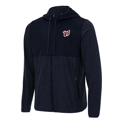 Men's Antigua Navy Washington Nationals Sway Full-Zip Hoodie