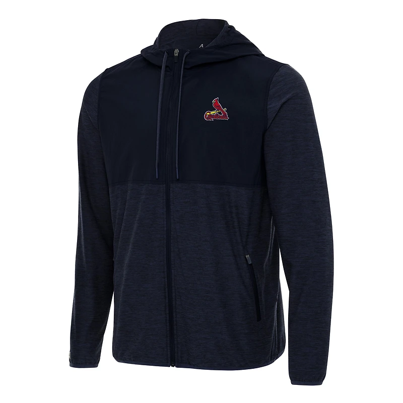 Men's Antigua Navy St. Louis Cardinals Sway Full-Zip Hoodie