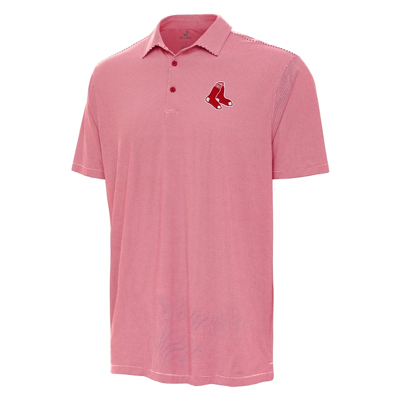 Men's Antigua Red/White Boston Red Sox Twine Polo