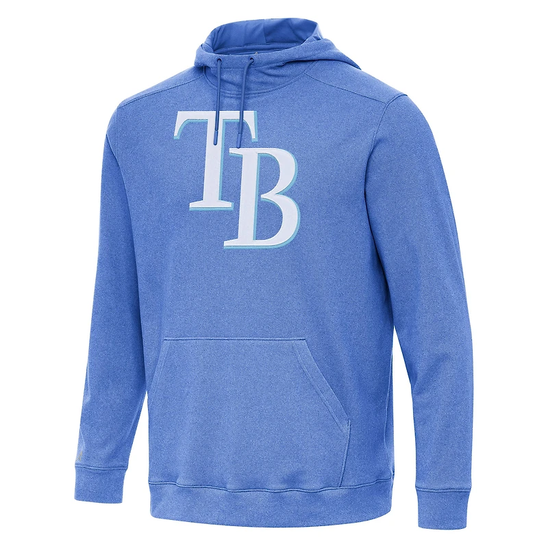 Men's Antigua Heather Royal Tampa Bay Rays Cloud Pullover Hoodie