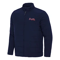 Men's Antigua Navy Atlanta Braves Swelter Full-Zip Puffer Jacket