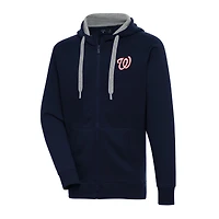 Men's Antigua Navy Washington Nationals Big & Tall Victory Full-Zip Hoodie Jacket