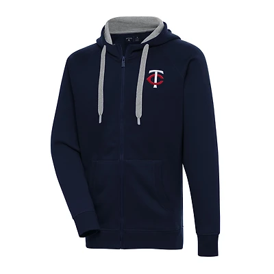 Men's Antigua Navy Minnesota Twins Big & Tall Victory Full-Zip Hoodie Jacket
