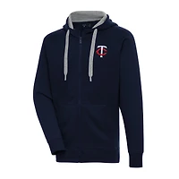 Men's Antigua Navy Minnesota Twins Big & Tall Victory Full-Zip Hoodie Jacket